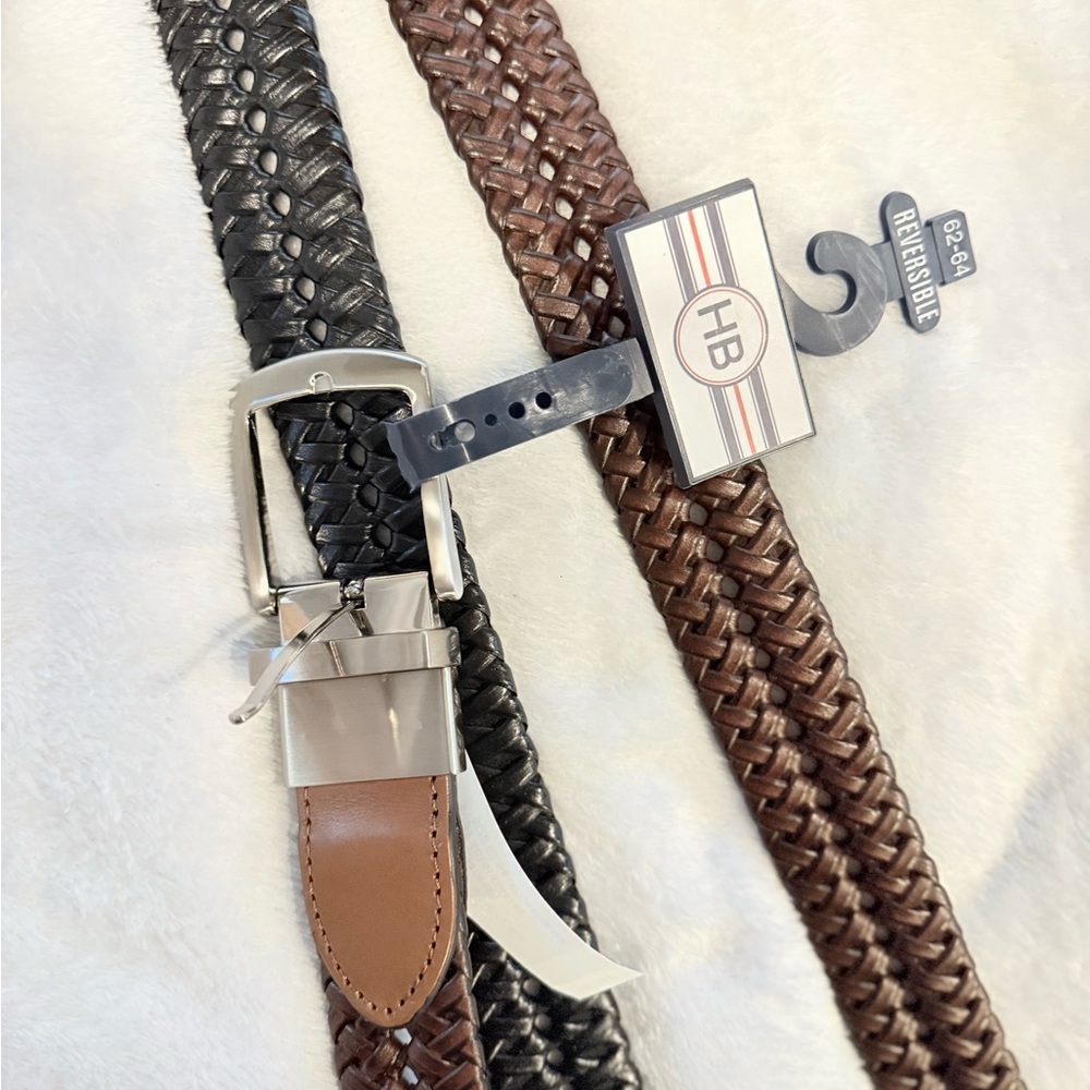 Harbor Bay Black and Brown Woven Belts